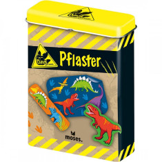 Plasturi Dinozauri Moses, 20 bucati, cutie metalica