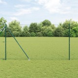 VidaXL Gard Hexagonal Verde 1.6x100 m Oțel, Posturi de Gard vidaXL cu spike 13 pcs &Oslash;32 mm 180 cm Oțel galvanizat