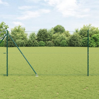 Gard hexagonal vidaXL Verde 1.6x10 m Oțel foto