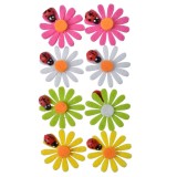 Set autocolante decorative margarete și buburuze din pasla 3.5cm, CMCLASS