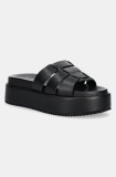 Buffalo papuci Noa Mule Ms femei, culoarea negru, cu platforma, 1602256-BLK