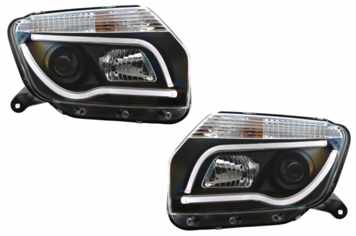 Faruri LED Light Bar Dacia Duster I (2009-2014) TUBE LIGHT Negru Performance AutoTuning