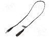 Cablu alimentare DC, DC 3,5/1,3 mufa, DC 5,5/2,1 soclu, negru, 0,5m, WEST POL - P13-C21-T050-050BK