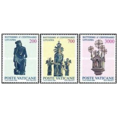 Vatican 1987 - 600 de ani de la botezul Lituaniei, serie neuzata