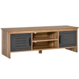 HomCom comoda TV stil industrial, cu sertare, 109x35x38cm | AOSOM RO