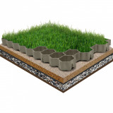 vidaXL Grilaje de gazon, 16 buc., verde, 60 x 40 x 3 cm, plastic