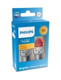 Set 2 leduri auto Rosu P21/5W Philips Ultinon Pro6000 semnalizare 12V