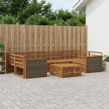 Cumpara ieftin Set de canapele de exterior 7 buc. 6-Locuri natural