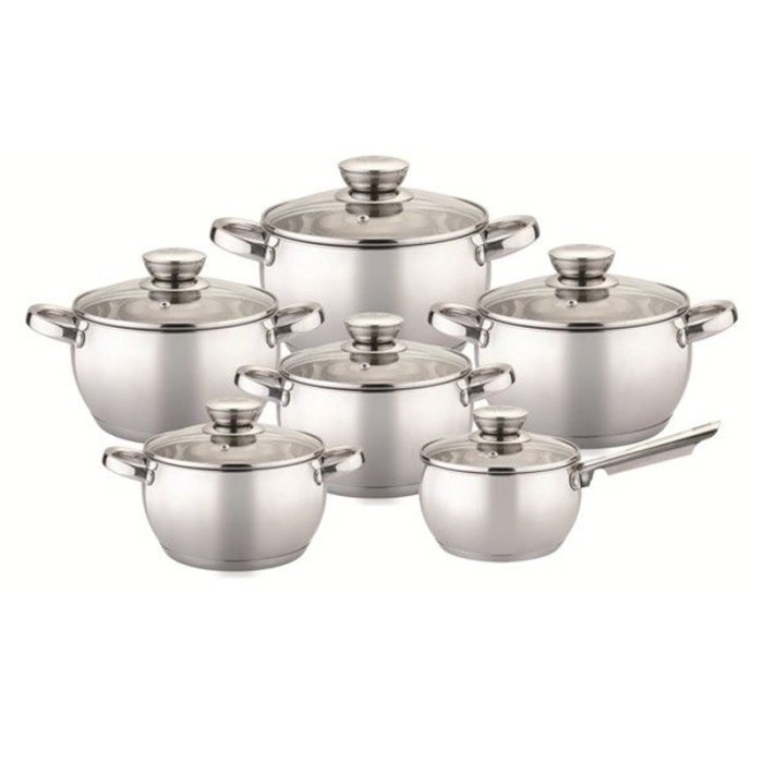 Set oale inox Bohmann, 12 piese, capace sticla incluse