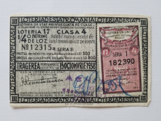 Bilet LOTO 15 OCT 1938 Seria l foto