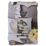 Rama foto din metal antichizat cu fluture ETG074