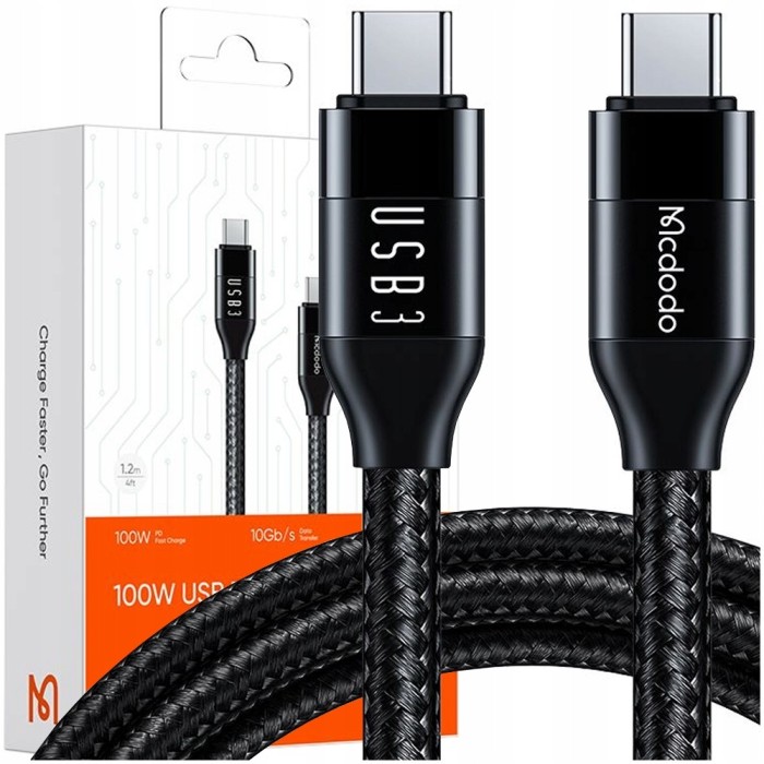 Mcdodo Usb-C Cablu De &Icirc;ncărcare Rapidă Pentru Macbook Usb Tip C 10Gbps 100W 4K 1M
