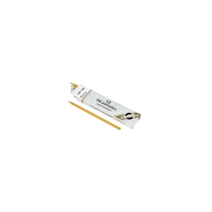 Set 12 creioane Goldline HB din lemn galben - Heutink