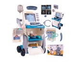 Set de joaca carucior medical mobil pe roti, 15 accesorii esentiale incluse, efecte sonore, 56.5 x 23 x 20 cm, MalPlay 110264