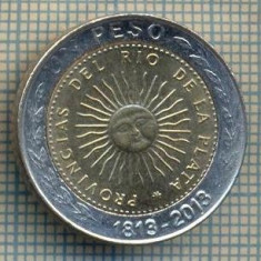 12235 MONEDA -ARGENTINA - 1 PESO -1813 - 2013 -STAREA CARE SE VEDE