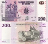 Bancnota Congo 200 Franci 2013 UNC, Africa, Neutilizata