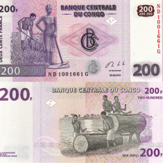 CONGO 200 francs 2013 UNC!!!