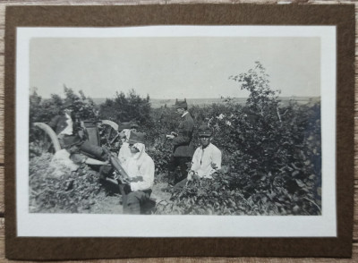 Militari romani cu tun, perioada interbelica// fotografie foto