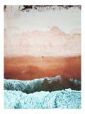 Tablou Canvas, "Valurile mării &icirc;mbrățiș&acirc;nd țărmul de nisip", Plajă, Nisip, Valuri, Ocean, Apă, Textură, Natură, Liniște, Contrast, Orizont, Armonie, P