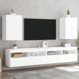 Comode TV de perete, 2 buc., alb, 40,5x30x60 cm, lemn prelucrat GartenMobel Dekor, vidaXL