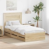 Cumpara ieftin Cadru de pat Stejar Sonoma 100 x 200 cm Lemn Ingineresc