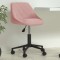 vidaXL Scaun de birou pivotant, roz, catifea 335489