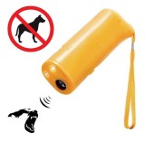 Dispozitiv Ultrasunete Alungat Dresat Caini Pisici, Aparat Anti Caini, Lanterna LED, Baterie Inclusa, Raza 12m, 150dB