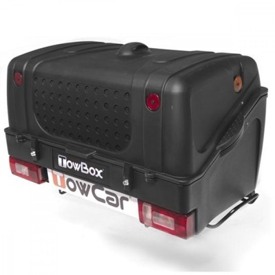 Cutie portbagaj pe carligul de remorcare Towbox V1 Negru foto
