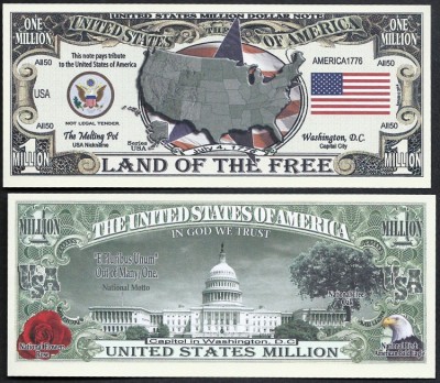 !!! SUA = FANTASY NOTE = LAND OF THE FREE , TARA LIBERTATII - 2014 - UNC foto