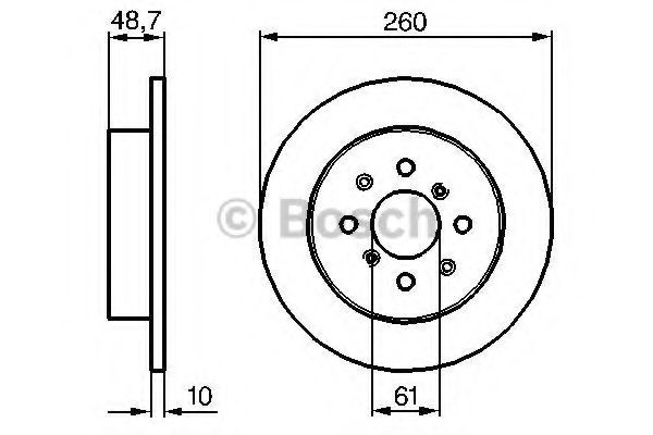 Disc frana HONDA CIVIC VII Hatchback (EU, EP, EV) (1999 - 2006) BOSCH 0 986 479 014