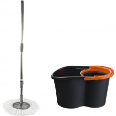 Set curatenie Vanora Jumbo Magic, Mop Rotativ 360, Negru