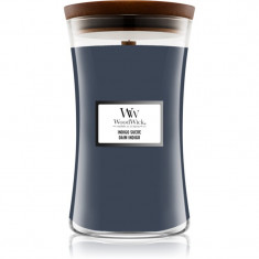 Woodwick Indigo Suede lumânare parfumată cu fitil din lemn 610 g