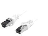 LANBERG Patch cord RJ45 S/FTP Cat 8.1 1m alb litat Cu