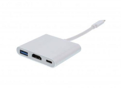 Adaptor USB Type C 3.1 - HDMI +USB 3.0 +USB Type C +PD Well foto