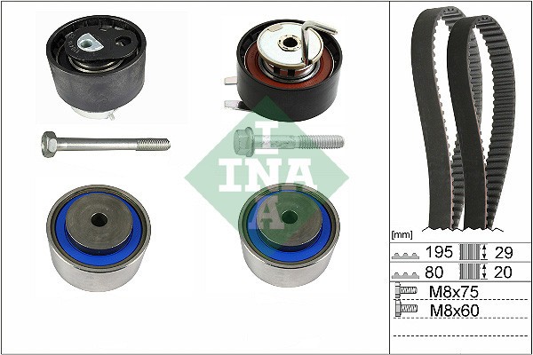 INA 530 0766 10 Set curea de distributie