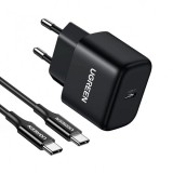 Incarcator Retea Cu Cablu USB-C UGREEN CD250, 25W, 3A, 1 x USB-C, Negru