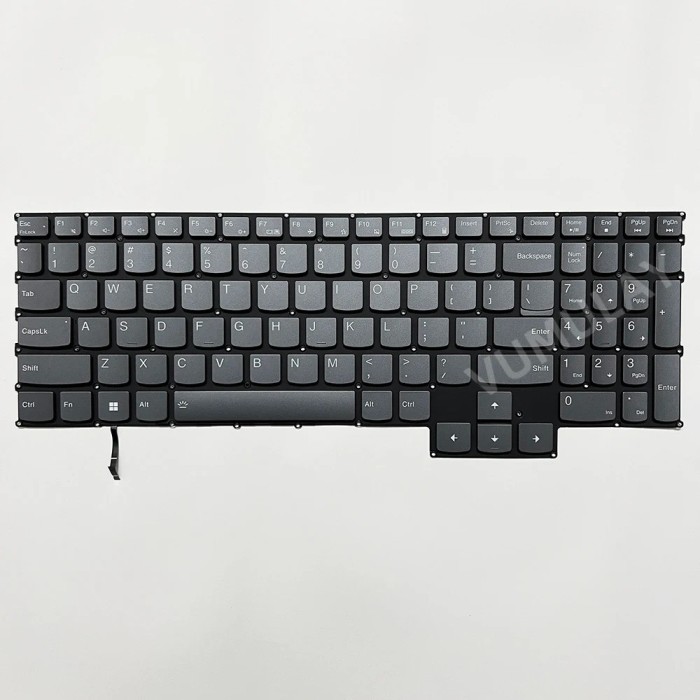 Tastatura Laptop Gaming, Lenovo, LOQ 15IRX9 Type 83DV, 83KH, iluminata, gri, layout US