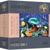 Puzzle Trefl din Lemn 500+1 Piese Viata Marina, TREFL Lemn 501P