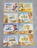 SAO TOME ANIVERSARE AVIATIE 8 COLITE DANTELAT SI NEDANTELAT MNH NESTAMPILAT