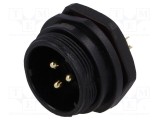 Soclu SP21 tată PIN 3 IP68 30A 500V 4mm2 WEIPU
