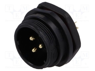 Soclu SP21 tată PIN 3 IP68 30A 500V 4mm2 WEIPU foto