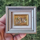 MICUT TABLOU MINIATURAL CU IMAGINE METALICA TEHNICA SERIGRAFIEI