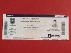 Bilet meci fotbal UNIVERSITATEA CRAIOVA - AEK ATENA (08.08.2019)