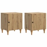 vidaXL Dulap de noapte 2 pcs Stejar Artizanal 43 x 34,5 x 50 cm 894124