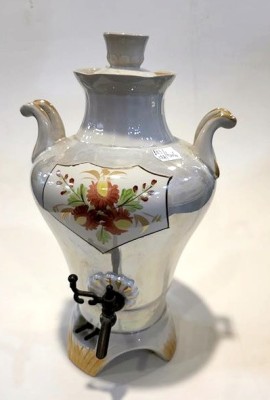 Electrosamovar din ceramică rusească foto