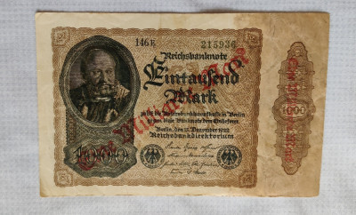 Germania - 1000 Mark / supra tipar 1 miliard (1922) 146E foto