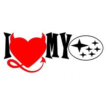Sticker Auto , zI Love My Subaru, , Autocolant Personalizat pentru Masina Ta Subaru foto