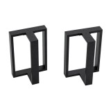 Set 2 buc picioare masa Ashby 42x30x20cm negru [en.casa] HausGarden Leisure, [en.casa]