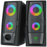 Boxe T-Dagger Matrix T-TGS550, 2.0, Iluminare RGB, Negru