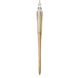 Cumpara ieftin Set 2 ornamente brad Craciun sticla aurie 2x21 cm